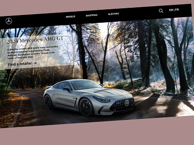 Mercedes website cover design typography ui ux