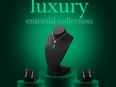 "luxury - emerald collection" - 3D design (MAR 2025) affinity branding design graphic design typography ui ux