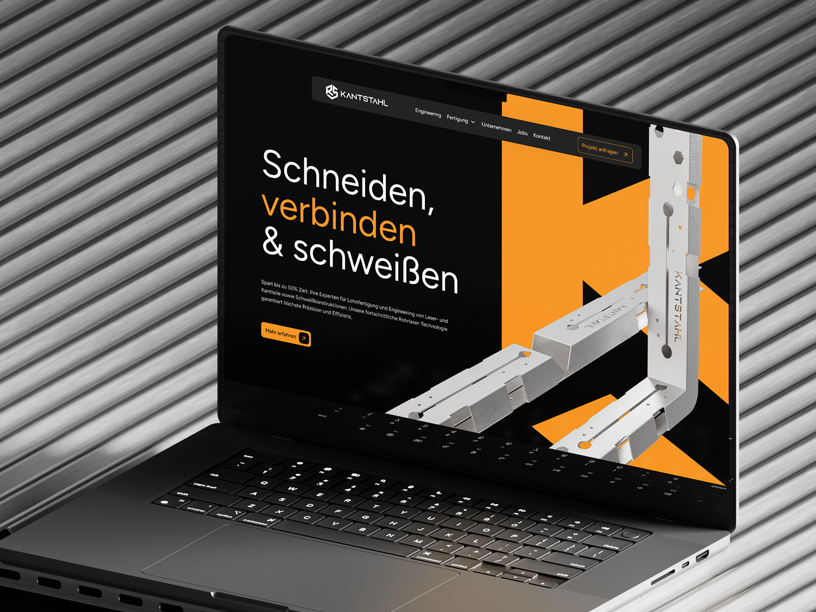 Example of Industrial Steel Processing Website
