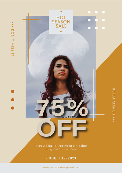 Flyer design | sale 75% | PSD File branding design dribbble dribble.com flyer flyer design graphic design illustration mocukup poster poster design sale t shirt