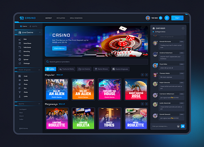 Casino Dashboard casino casino dashboard casino game casino gaming casino website gambling