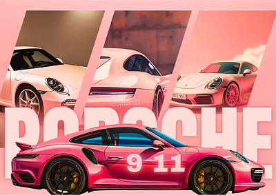 PORSCHE CAR POSTER DESIGN branding car design graphic design porsche poster