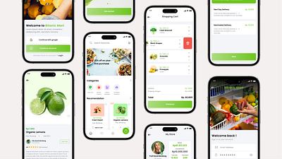 Vegetable Mart UI Design app e commerce ui design vegetable