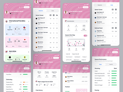 Sports App - Player's Profile app design football football live score app live score app mobile player profile sports sports app ui design