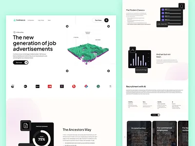 AI Recruitment Landing Page ai landingpage recruitment ui web webdesign