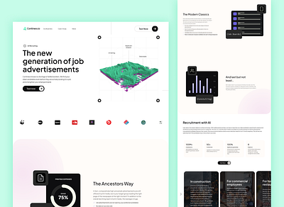 AI Recruitment Landing Page ai landingpage recruitment ui web webdesign