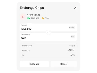 Exchange chips branding crypto exchange design graphic design illustration logo mobile design typography ui ux vector