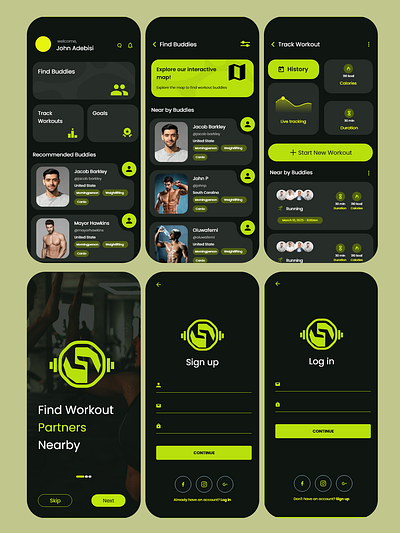 Fitness App UI app design fitness mobile ui uiux