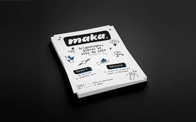 Maka bar bar branding flyer illustration vector