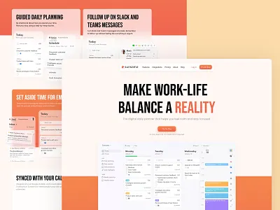 Sunsama Web Redesign design interface minimal ui user experience user interface ux webdesign website