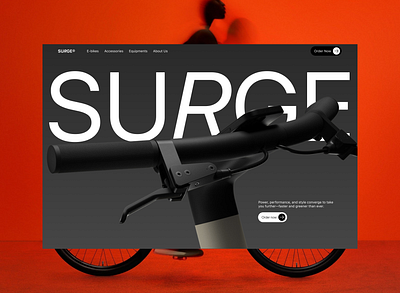 E-Bike Website - Hero Style Test branding creative design e bike e commerce ecommerce inspiration landing page minimalist minimalist ecommerce shop ui ux website