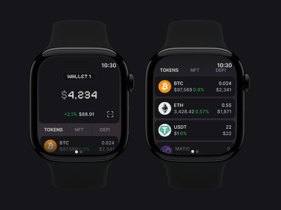 Crypto Wallet 1.14 – Apple Watch Support app crypto design system ios ui ui kit ux wallet watch web3