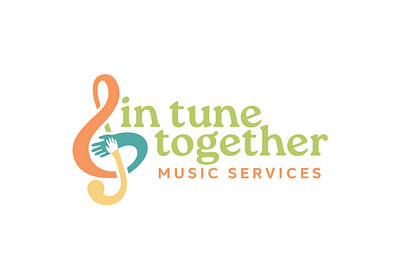 In Tune Together Music Services Logo branding business design illustrator logo music music therapy services vector