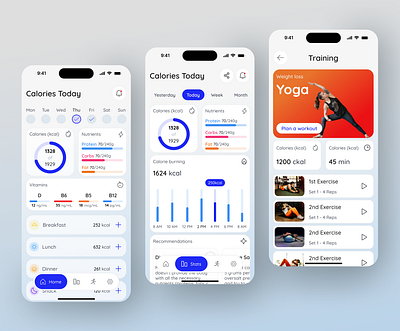 Track calories - App branding graphic design logo ui