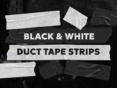 Black & White Duct Tape Strips adhesive black craft cut download duct elements kraft paper pg pixelbuddha plastic scotch sticky strips tape tapes torn transparent white