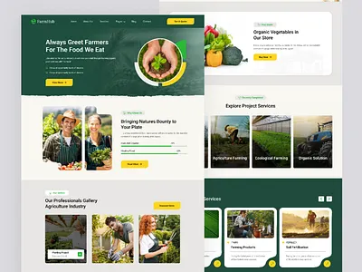 Agriculture-Organic-Farm Website Design 2025 new shots agriculteree agriculture design ewb design farm farmm figma home home page landing page new design organic organic website ui uiux user interface website