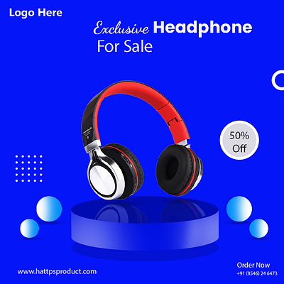 Exclusive Headphone ads poster ads advertising banner branding creativity design festival graphic designer illustration logo marketing photoshop poster social media post uiux