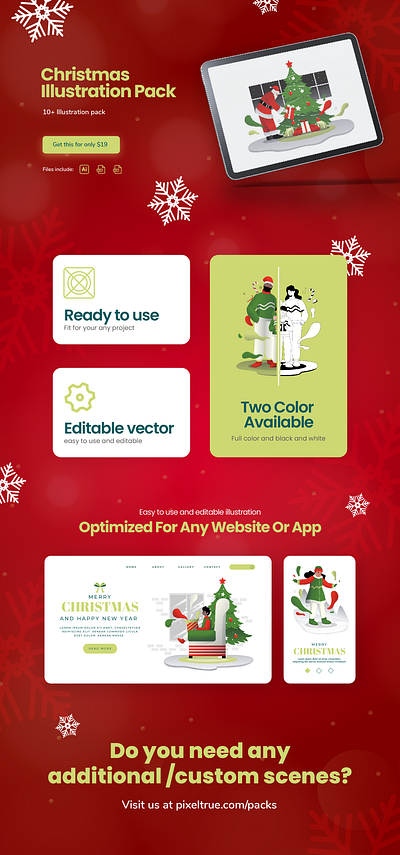 Christmas Illustration Pack by Pixel True character graphic design illustration vector vector illustration