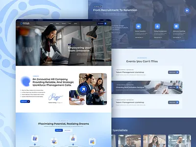 HrHub - Human Resource Ui Design business solutions career development corporate design creative design dashboard design hr agency hr solutions interactive design minimalist design modern design professional design recruitment platform responsive design talent management ui design user interface ux design web design workforce management