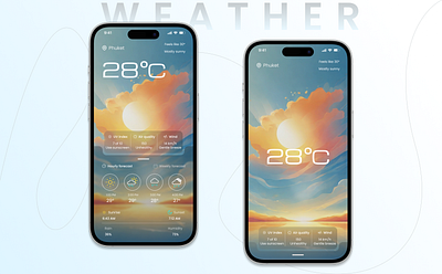 Weather App | Mobile Design ai app color design figma illustration iphone layout mobile photo typography ui ui ux ux weather