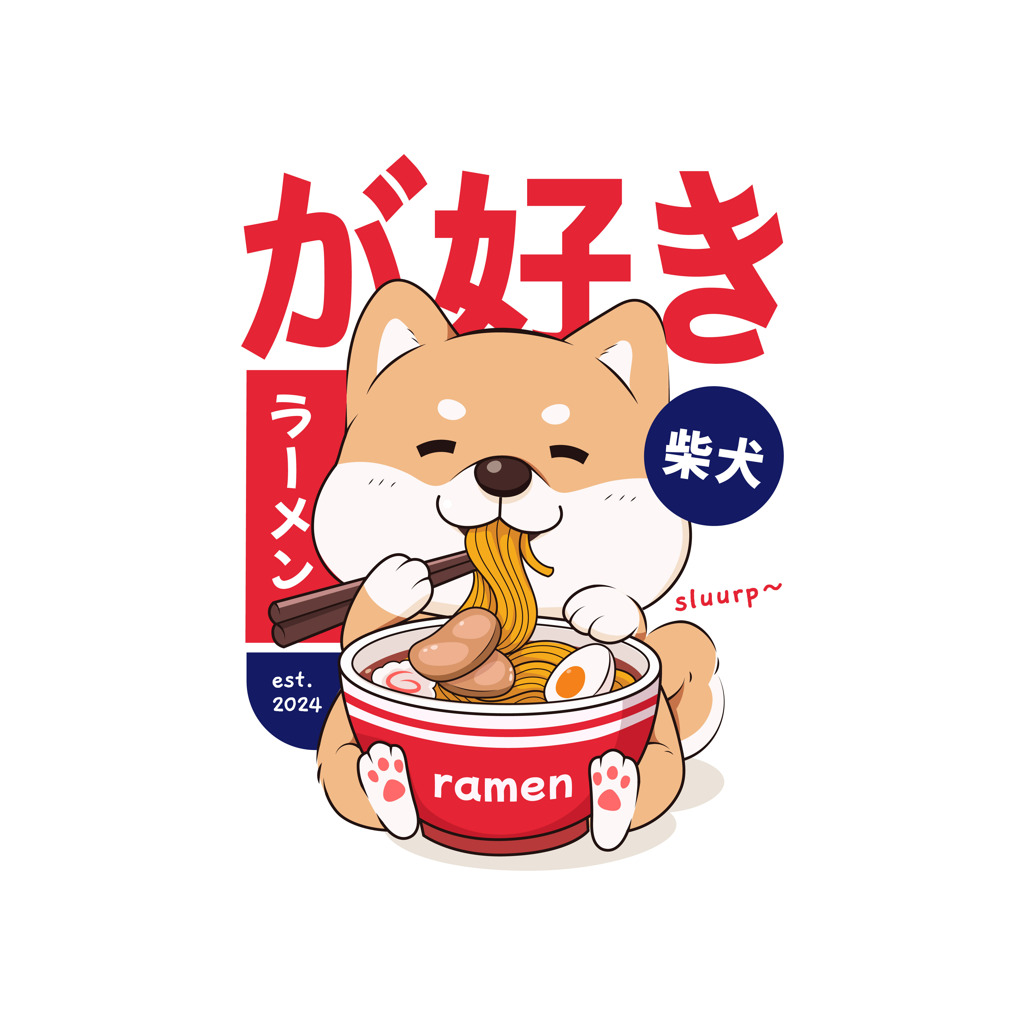 Ramen Dog T-Shirt Design apparel branding business design graphic design illustration tshirt