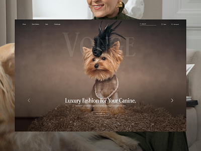 Vouge - Pet Clothing Ui Design branding design creative design e commerce design fashion design holiday sale design interactive design minimalist design modern design online store design pet accessories pet apparel pet clothing pet fashion pet lovers product showcase responsive design ui design user interface ux design web design