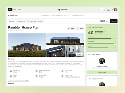 🏡 Smart Property Details UI for Real Estate Web App analytics b2b crm dashboard deal estate home house product product design property property details proptech real estate saas service web app web application