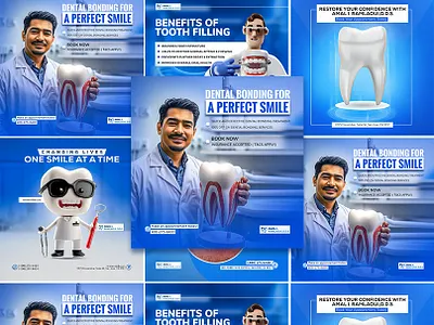 Dental Social media post design branding care clinic dental dental branding dentist doctor graphic design hospital insta laser medical medicine minimal nurse oral health oral surgery post teeth weithing trend