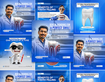 Dental Social media post design branding care clinic dental dental branding dentist doctor graphic design hospital insta laser medical medicine minimal nurse oral health oral surgery post teeth weithing trend