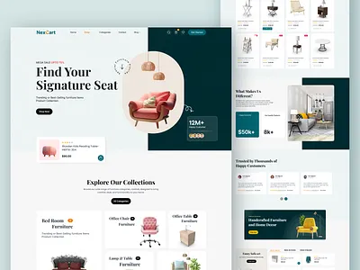 Modern Furniture eCommerce Store Website Design | Furniture Shop ecommerce website design furniture design furniture landing page furniture shop ui furniture store furniture webdesign interior design interior design website modern furniture ui online furnitue shop shop ui