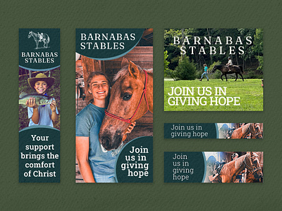 Barnabas Stables Digital Ads branding digital ads graphic design illustration typography