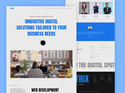 VOTRIX - One page Agency Webflow Template agency agency template branding creative agency creative studios development agency digital agency freelancers one page portfolio productized services startup agency ui webflow webflow template