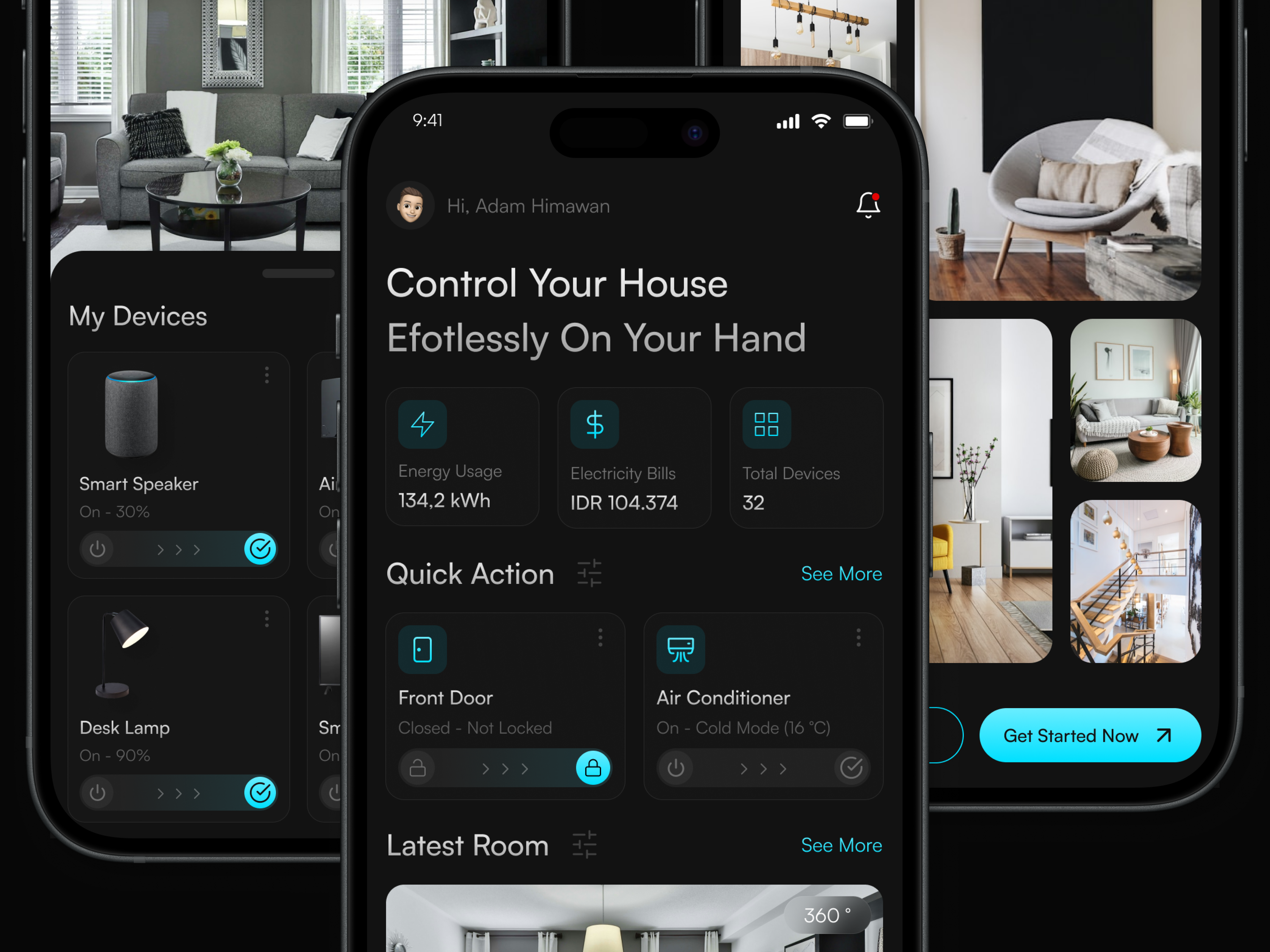Houxy - Smart Home AI Management Mobile App ai app app design artificial intelligence home house mobile app smart smart home uiux uiuxdesign