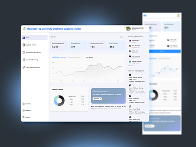 Logbook E-Tracker dashboard design graphic design illustration ui