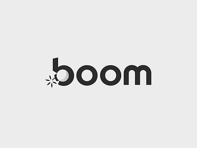 Boom bomb boom brand branding design elegant graphic design illustration logo logo design logotype mark minimalism minimalistic modern negative space negativespace sign text vector