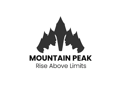 Mountain Peak logo design template. 3d branding graphic design logo mountain