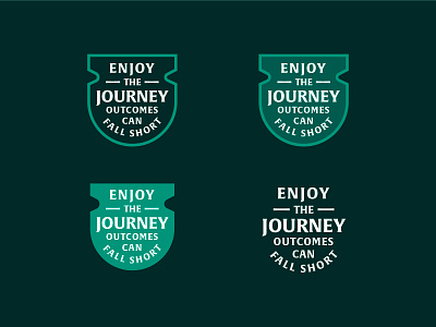 Tid-Bit Badge Catalog: Enjoy the Journey badge badge design branding cream creativity design green iconography illustration journey lock up logo quote typography ui