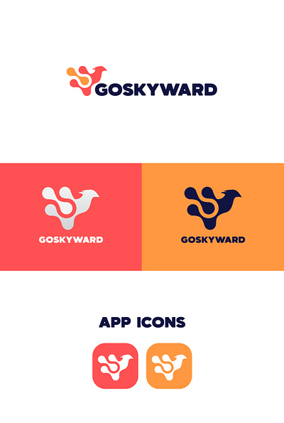 GOSKYWARD Logo Design adobe figma graphic design logo logo design