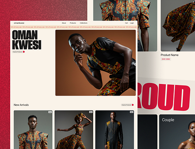 OMAN KWESI - Fashion Ecommerce african branding ecommerce fashion local shopping ui