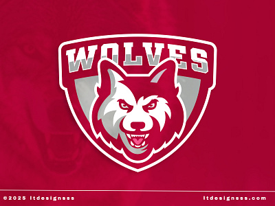 Wolves Badge Logo branding design esports graphic design illustration logo mascot sports sports design sports logo sports mascot wold badge logo wolf wolf athletic logo wolf logo wolf mascot wolf sports logo wolves wolves crest wolves shield