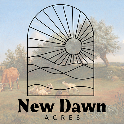 New Dawn Acres | Logo & Branding branding illustration logo