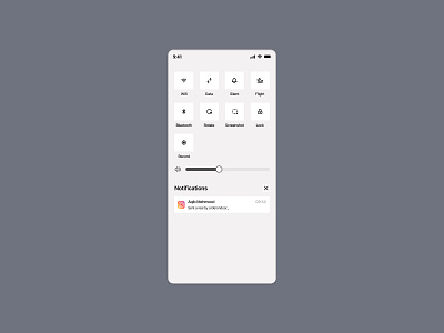 A Notification Drawer app design figma graphic design ui ux