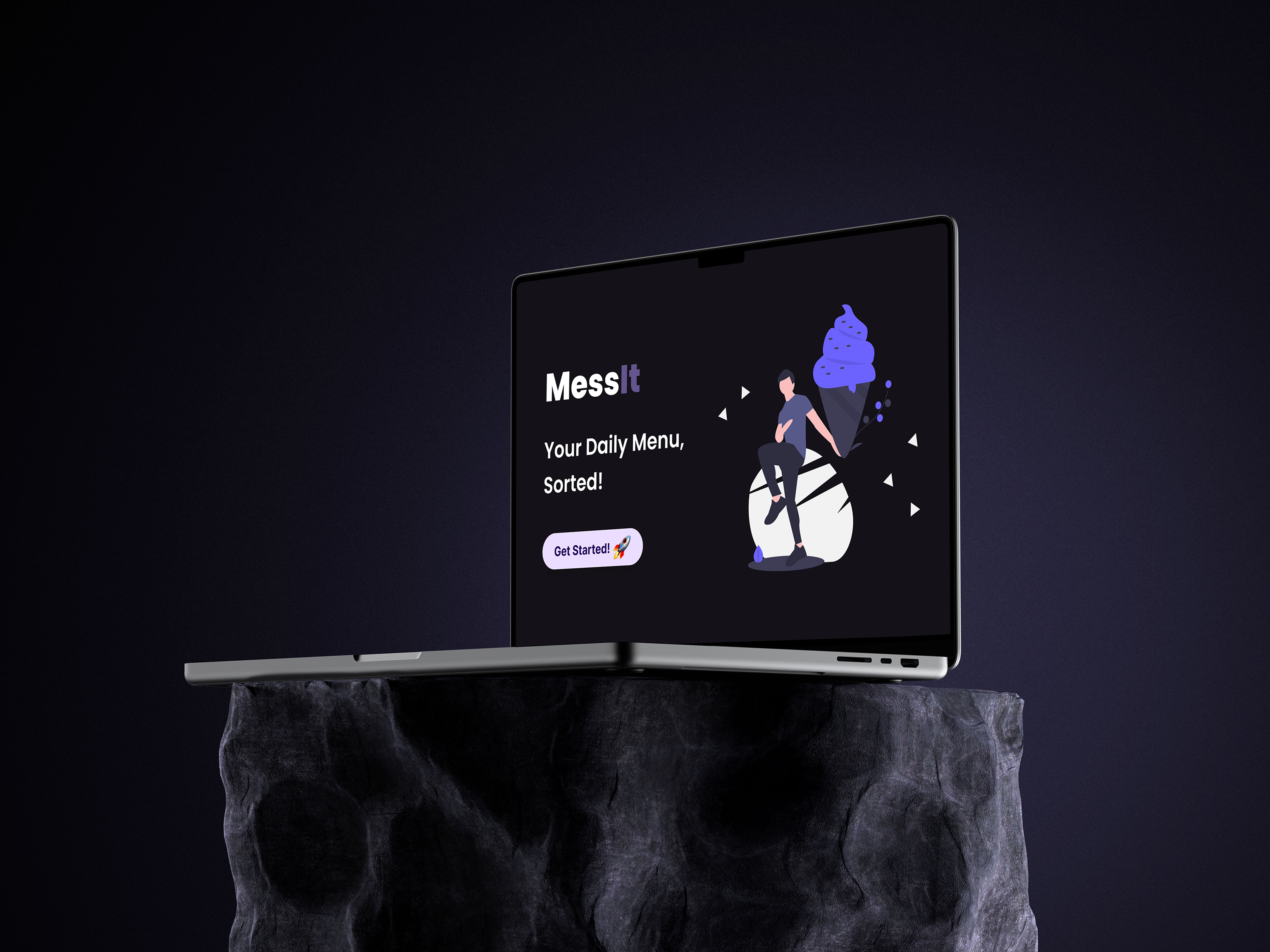 MessIt - Mess menu website UI Design 3d animation app design graphic design illustration motion graphics typography ui ux wireframe