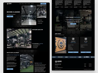 LGND Barbell - Site Redesign to improve user experience fitness gym ui ux web design