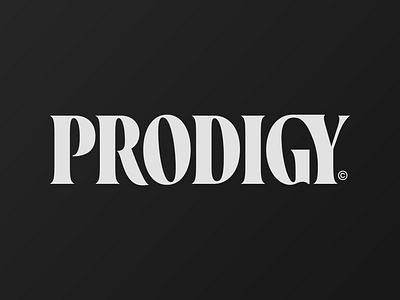 Prodigy Wordmark apparel brand lettering logos mark promotional products swag workmark