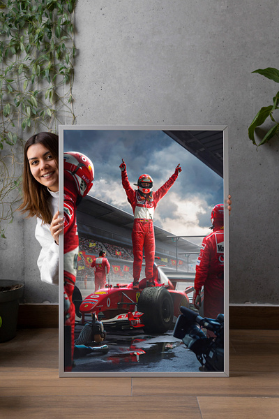 XXL Acrylic Glass Print | F1 - "Michael Schumacher #1" art branding design digital art f1 formula 1 graphic design michael schumacher paintings print schumacher scuderia ferrari