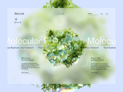 Ui redesign for Bio-Lab 3d branding creative design design figma graphic design hero section landing page logo typography ui ui design ux web webdeisgn website