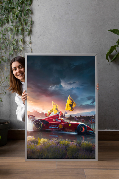 XXL Acrylic Glass Print | F1 - "Michael Schumacher #3 - 1996" art branding design digital art f1 formula 1 graphic design michael schumacher paintings print schumacher scuderia ferrari