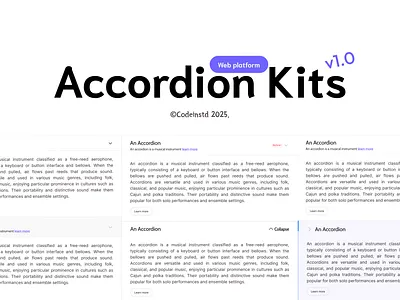 Accordion 3d animation app branding design graphic design illustration logo motion graphics typography ui ux vector