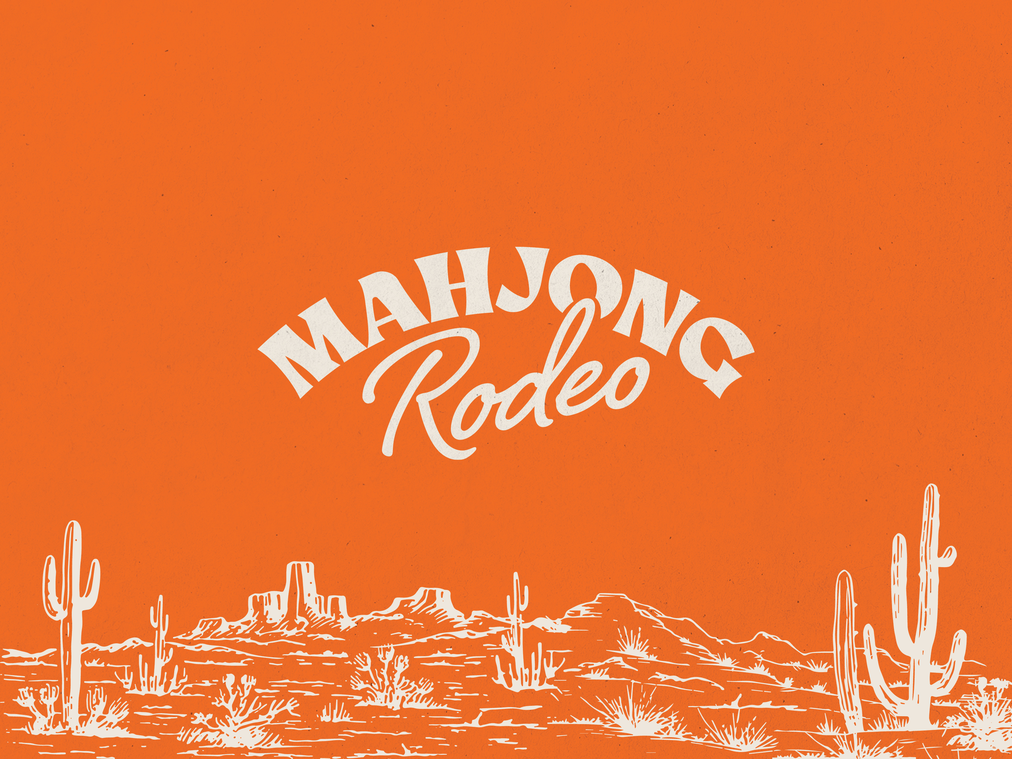 Mahjong Rodeo Logo Design brand identity branding graphic design graphic designer illustrator logo logo design mahjong retro rodeo western western design